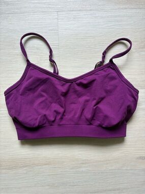 Athleta Deep Plum Adjustable-Strap Sports Bra